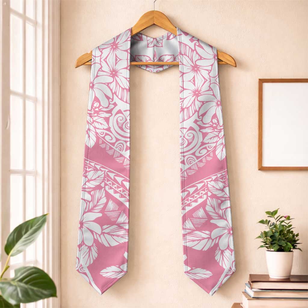 Polynesian Tiare Flower Pink Pastel Graduation Stole LT14 One Size Pink - Polynesian Pride