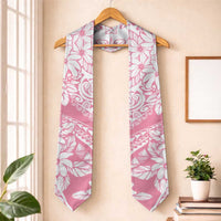 Polynesian Tiare Flower Pink Pastel Graduation Stole LT14 One Size Pink - Polynesian Pride
