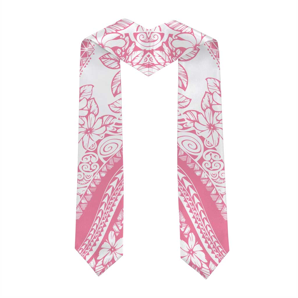 Polynesian Tiare Flower Pink Pastel Graduation Stole LT14 - Polynesian Pride