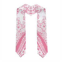 Polynesian Tiare Flower Pink Pastel Graduation Stole LT14 - Polynesian Pride
