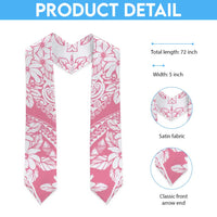 Polynesian Tiare Flower Pink Pastel Graduation Stole LT14 - Polynesian Pride