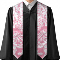 Polynesian Tiare Flower Pink Pastel Graduation Stole LT14 - Polynesian Pride