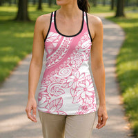 Polynesian Tiare Flower Pink Pastel Hollow Tank Top LT14 - Polynesian Pride