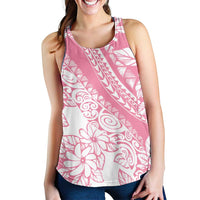 Polynesian Tiare Flower Pink Pastel Women Racerback Tank