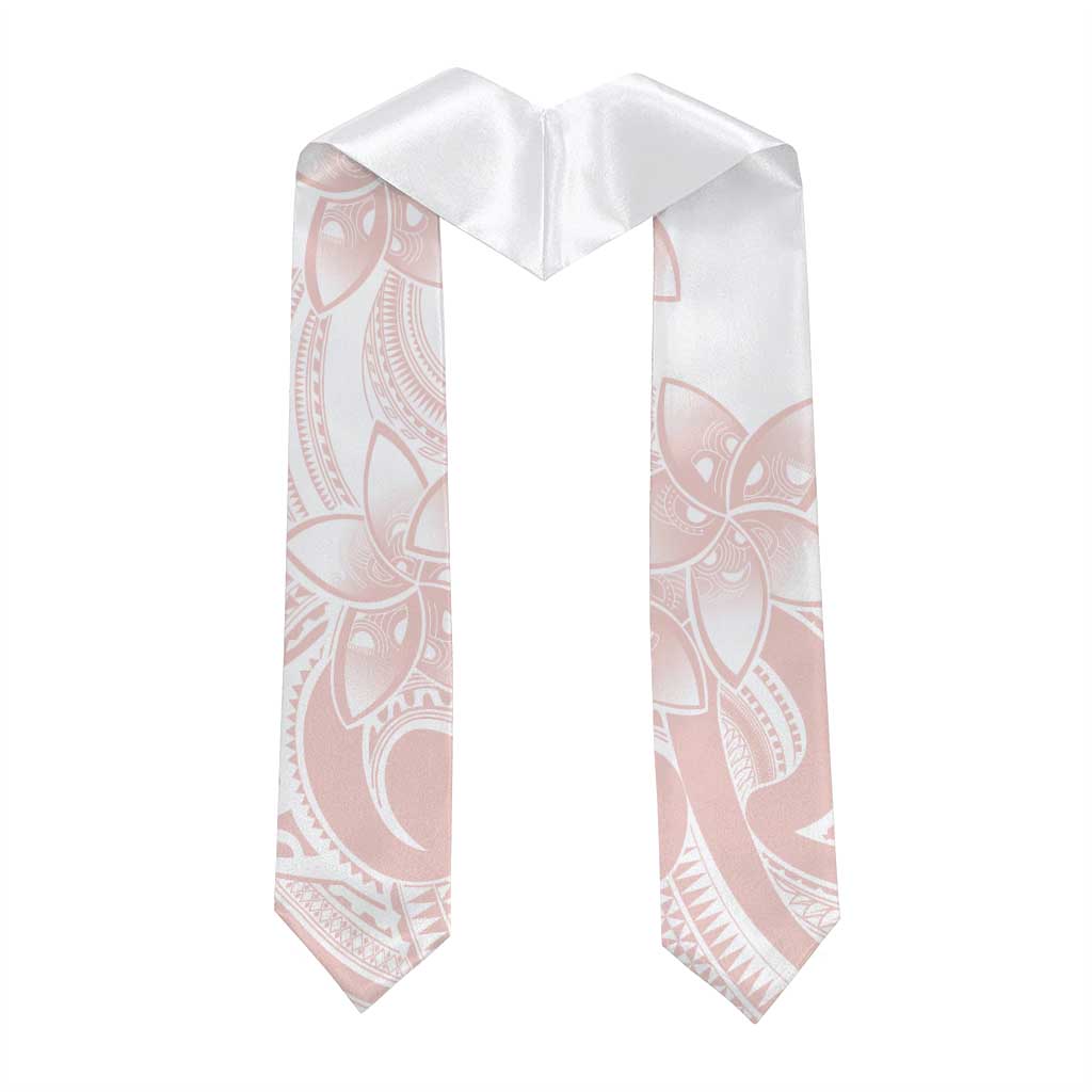 Polynesian Tribal Plumeria Lotu Tamaiti Graduation Stole Pastel Blush - Polynesian Pride