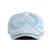 Polynesian Tribal Plumeria Lotu Tamaiti Jeff Hat Pastel Sky Blue - Polynesian Pride