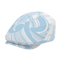 Polynesian Tribal Plumeria Lotu Tamaiti Jeff Hat Pastel Sky Blue - Polynesian Pride