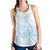 Polynesian Tribal Plumeria Lotu Tamaiti Women Racerback Tank Pastel Sky Blue - Polynesian Pride