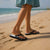 Polynesian Tropical Flowers Black Vibes Flip Flops - Polynesian Pride