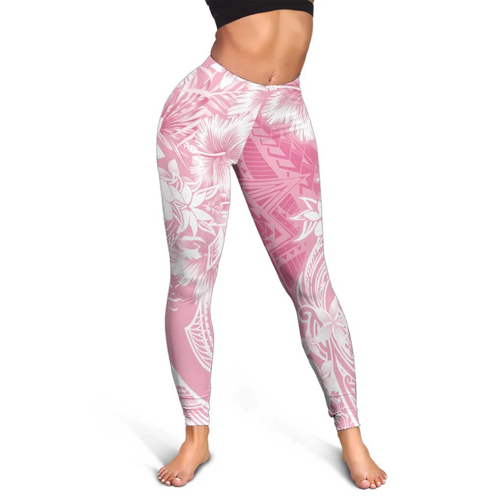Polynesian Women's Day Leggings Plumeria Passion - Pink LT7