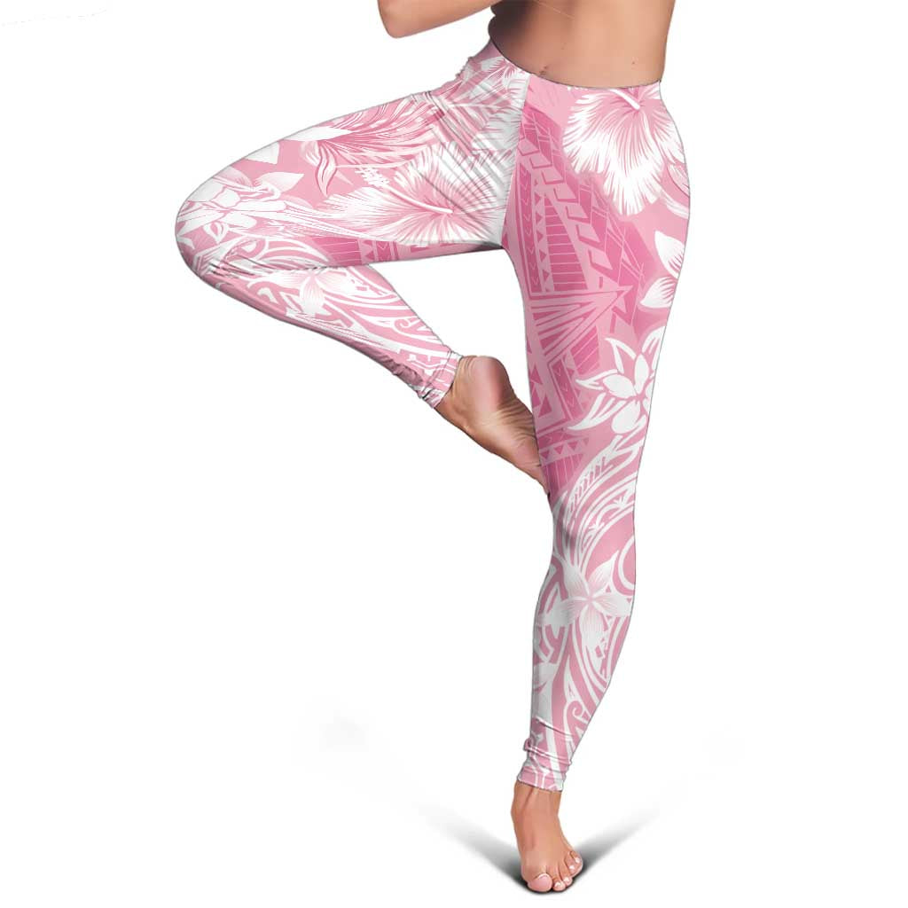 Polynesian Women's Day Leggings Plumeria Passion - Pink LT7