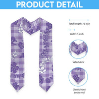 Poni Aloha Hawaii Graduation Stole Plumeria Lei With Palaka Motif - Polynesian Pride