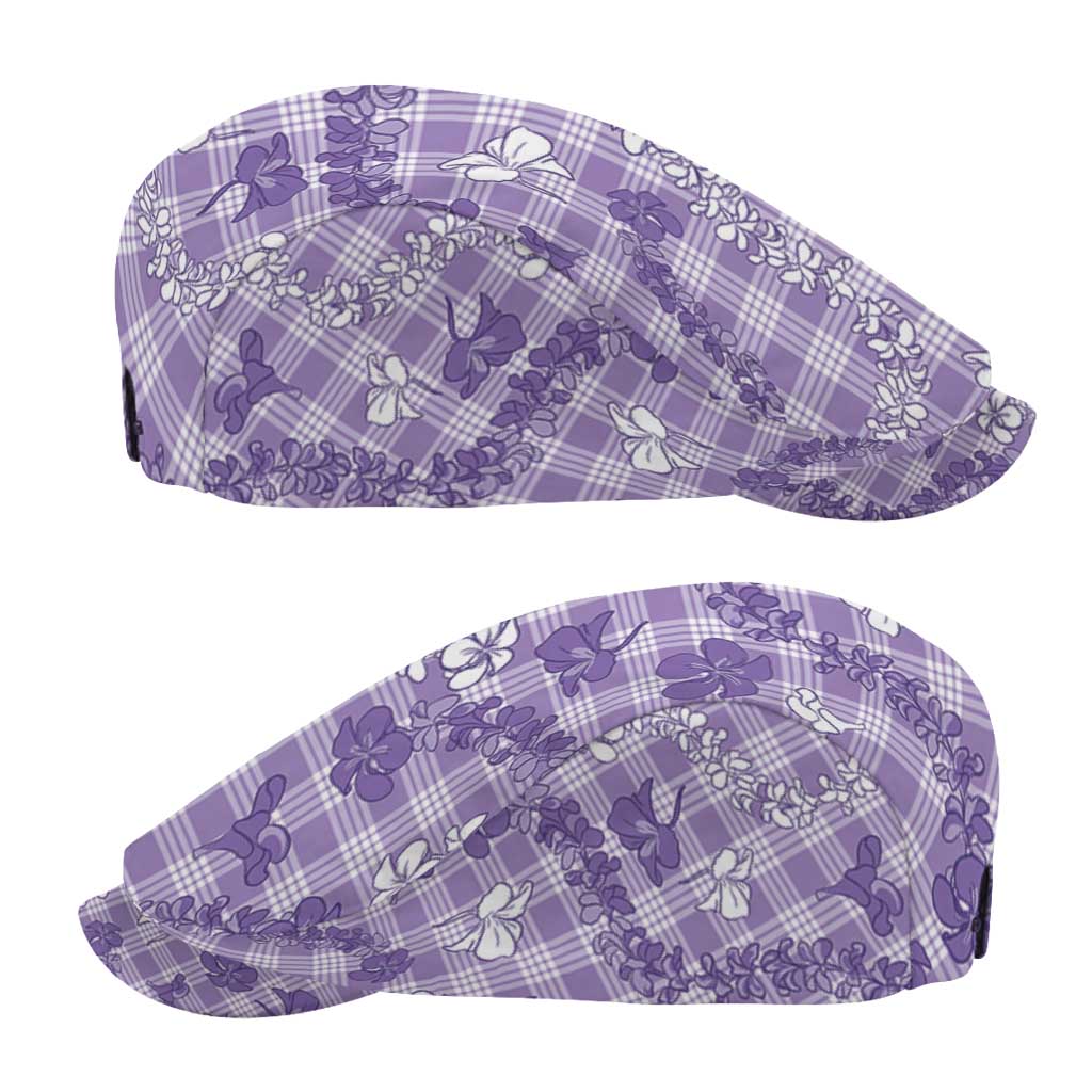 Poni Aloha Hawaii Jeff Hat Plumeria Lei With Palaka Motif - Polynesian Pride