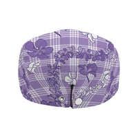 Poni Aloha Hawaii Jeff Hat Plumeria Lei With Palaka Motif - Polynesian Pride