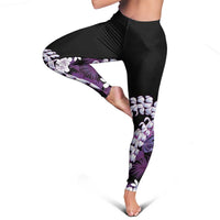 Poni Aloha Hawaii Lei Leggings Tropical Flowers Elegant Vibe - Polynesian Pride
