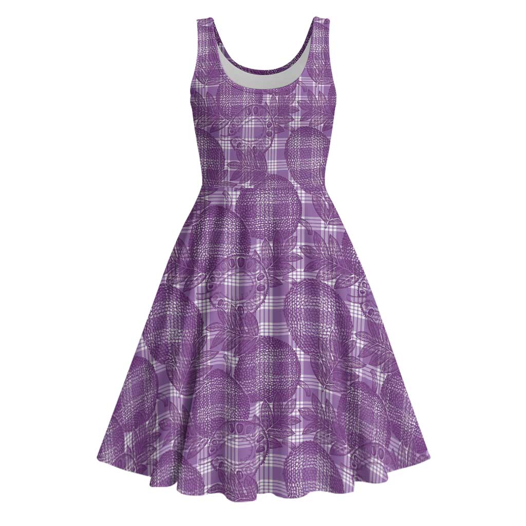 Poni Hawaii Breadfruit Palaka Motifs Midi Dress