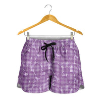 Poni Hawaii Breadfruit Palaka Motifs Shorts for Women