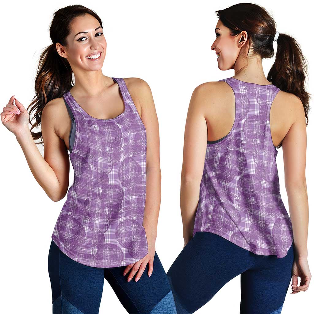 Poni Hawaii Breadfruit Palaka Motifs Women Racerback Tank