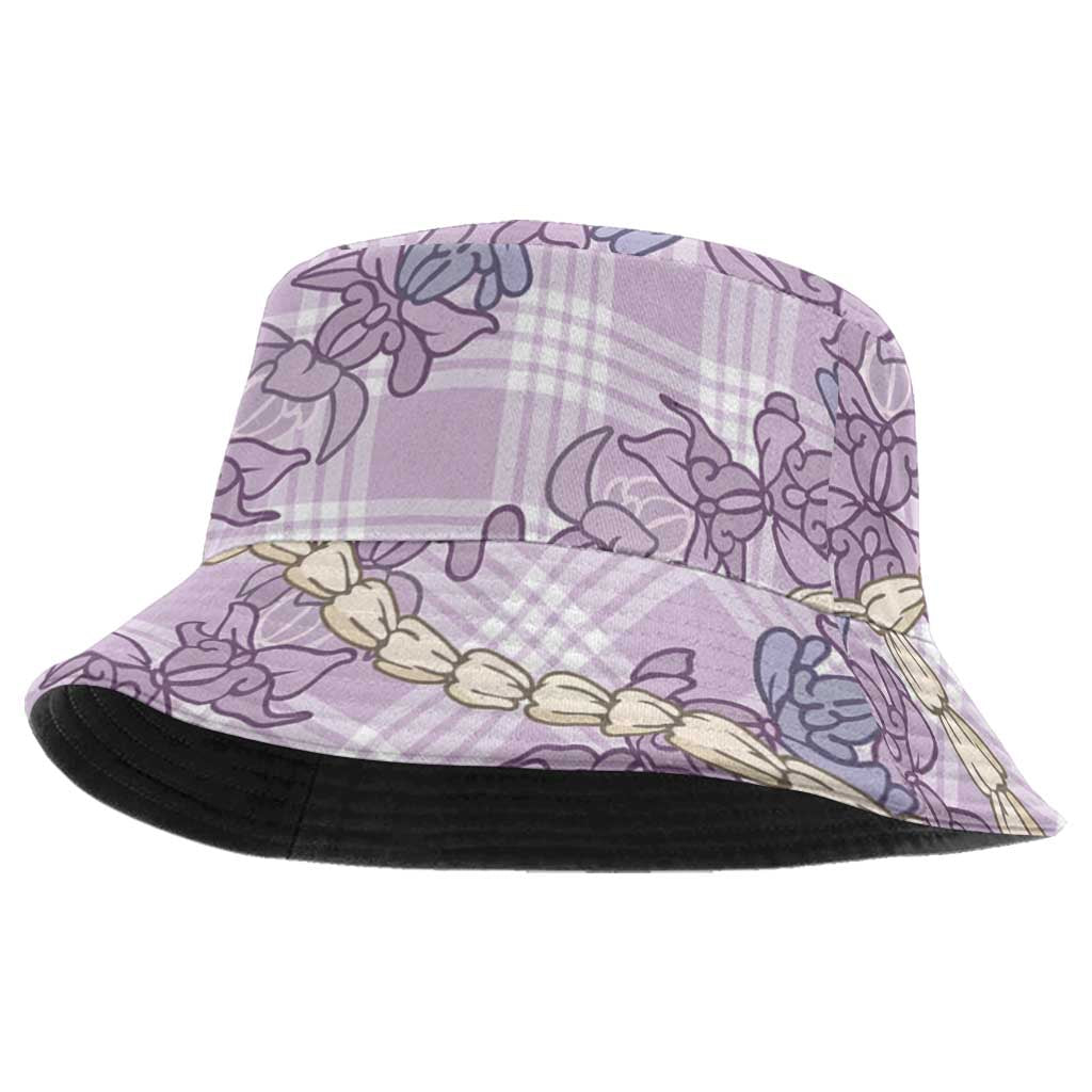 Pua Kalaunu Lei Bucket Hat Palaka Pattern