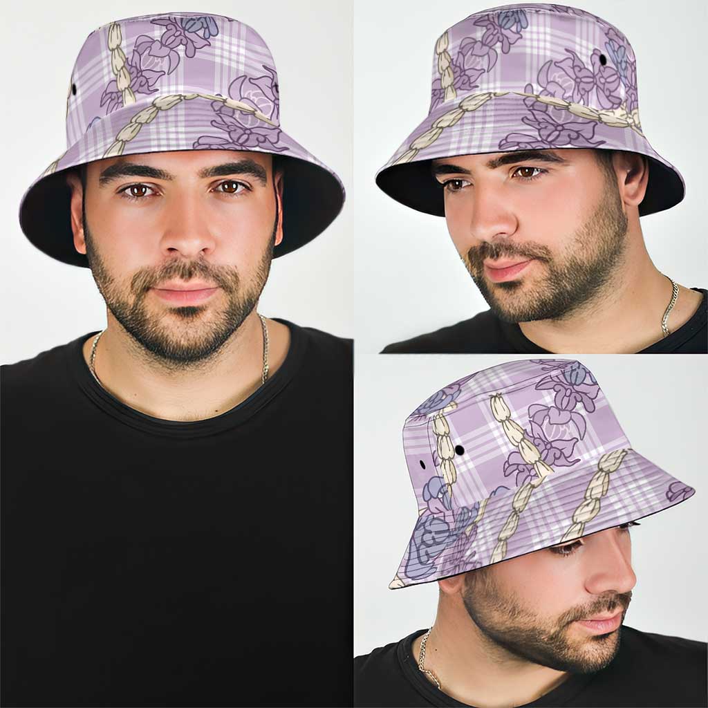 Pua Kalaunu Lei Bucket Hat Palaka Pattern
