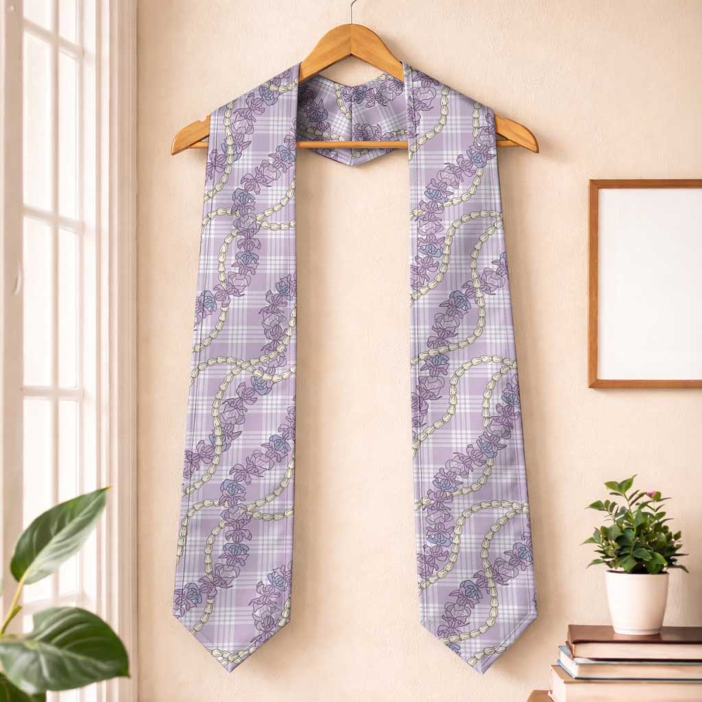 Pua Kalaunu Lei Graduation Stole Palaka Pattern