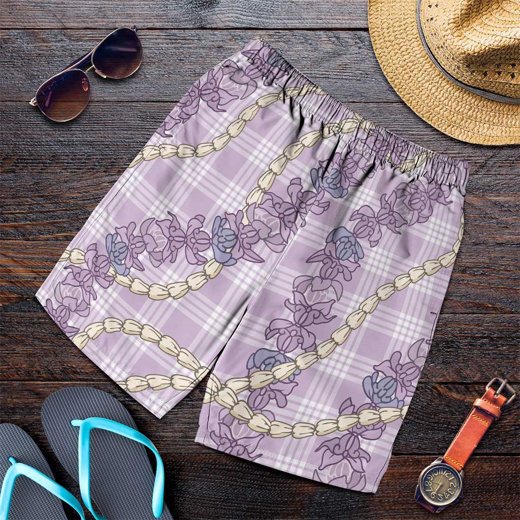 Pua Kalaunu Lei Shorts for Men Palaka Pattern