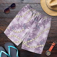Pua Kalaunu Lei Shorts for Men Palaka Pattern