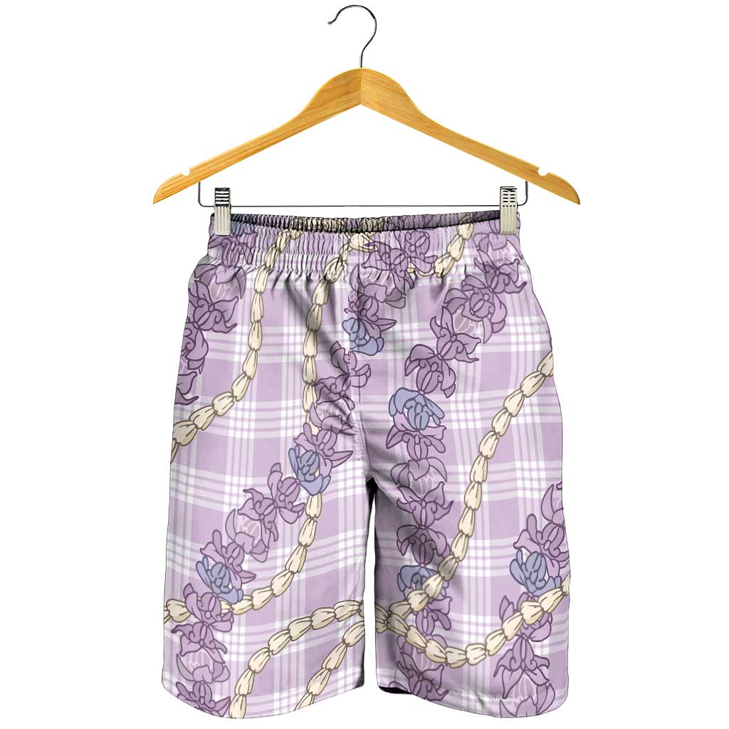 Pua Kalaunu Lei Shorts for Men Palaka Pattern
