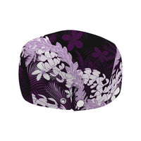 Puakenikeni Maile Lei Jeff Hat Frangipani Purple Tropical Leaves