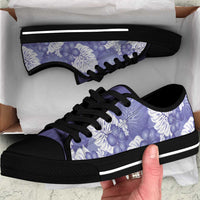 Purple Aloha Hawaii Low Top Shoes Monstera Hibiscus Plumeria Seamless Vibes - Polynesian Pride