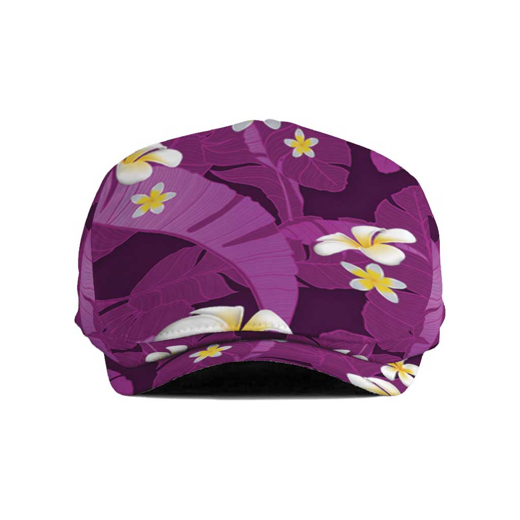 Purple Banana Leaf Hawaii Jeff Hat Lau Maia Plumeria Tropical Summer Vibes