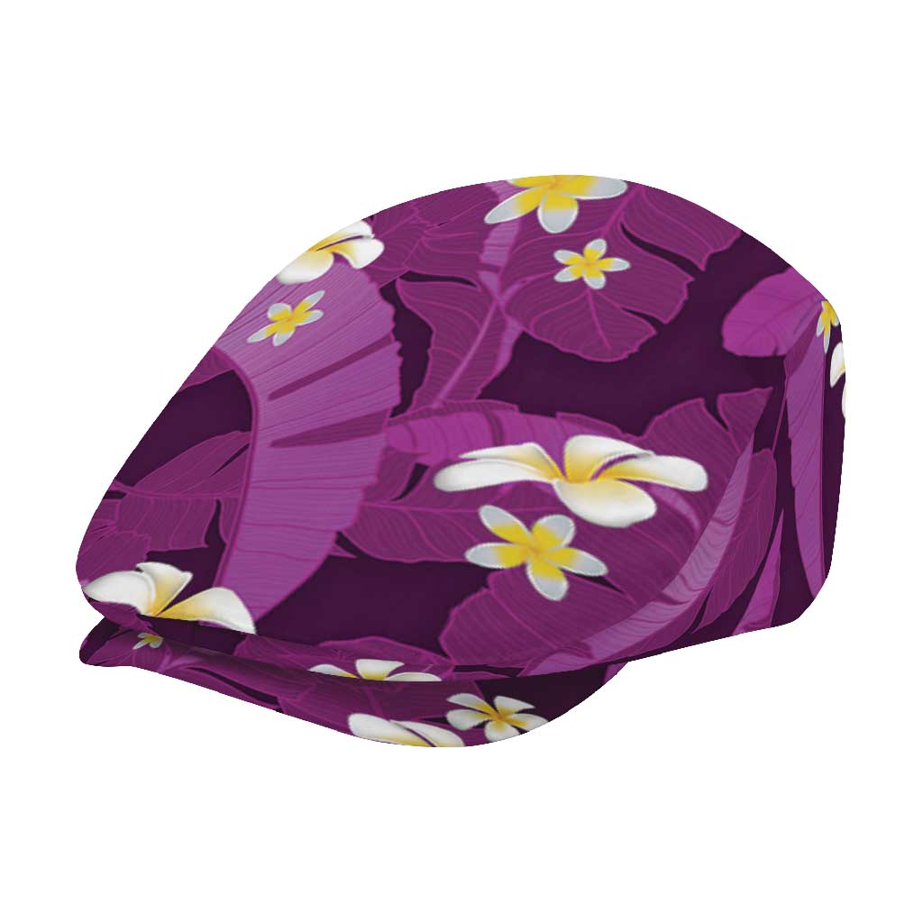 Purple Banana Leaf Hawaii Jeff Hat Lau Maia Plumeria Tropical Summer Vibes