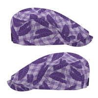 Purple Hawaii Kalo Palaka Motifs Jeff Hat Hawaiian Taro Leaves Elegant Vibes