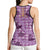 Purple Palaka Hawaii Cowboy Hollow Tank Top Puakenikeni Lei Paniolo Papale Seamless Vibes - Polynesian Pride