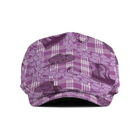 Purple Palaka Hawaii Cowboy Jeff Hat Puakenikeni Lei Paniolo Papale Seamless Vibes - Polynesian Pride