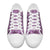 Purple Palaka Hawaii Cowboy Low Top Shoes Puakenikeni Lei Paniolo Papale Seamless Vibes - Polynesian Pride