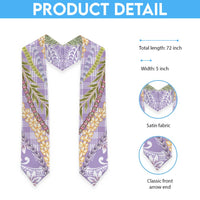 Purple Palaka Hawaii Leis Graduation Stole Hawaiian-plaid Elegant Tropical Vibes - Polynesian Pride