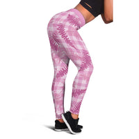 Purple Palaka Hawaii Palapalai Leggings Hawaiian Fern