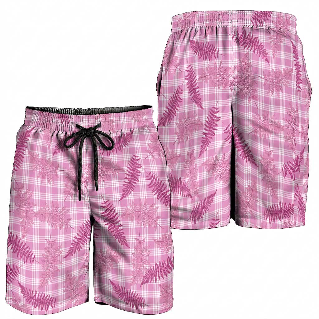 Purple Palaka Hawaii Palapalai Shorts for Men Hawaiian Fern