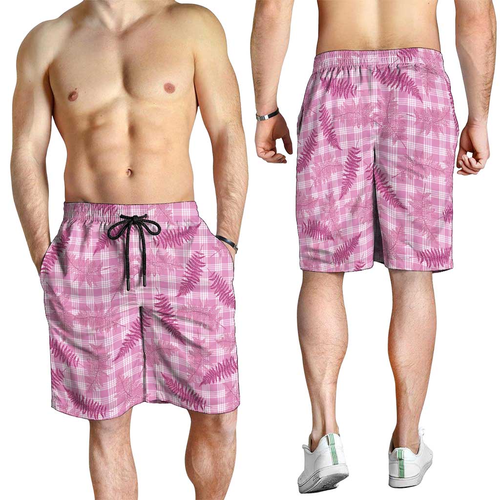 Purple Palaka Hawaii Palapalai Shorts for Men Hawaiian Fern