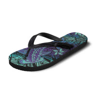 Purple Paradise Hawaiian Tribal Hammerhead Shark Flip Flops - Polynesian Pride