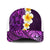 Purple Polynesia Baseball Net Cap Plumeria Tropical Leaves With Galaxy Polynesian Art - Polynesian Pride