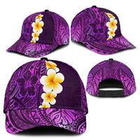 Purple Polynesia Classic Cap Plumeria Tropical Leaves With Galaxy Polynesian Art LT14