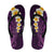 Purple Polynesia Flip Flops Plumeria Tropical Leaves Galaxy Polynesian Art - Polynesian Pride