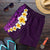 Purple Polynesia Shorts for Men Plumeria Tropical Leaves With Galaxy Polynesian Art - Polynesian Pride