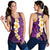 Purple Polynesia Women Racerback Tank Plumeria Tropical Leaves With Galaxy Polynesian Art - Polynesian Pride