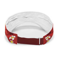 Red Banana Leaf Hawaii Sun Visor Cap Lau Maia Plumeria Tropical Summer Vibes