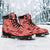 Red Palaka Hawaii Cowboy All Season Boots Puakenikeni Lei Paniolo Papale Seamless Vibes - Polynesian Pride