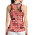Red Palaka Hawaii Cowboy Hollow Tank Top Puakenikeni Lei Paniolo Papale Seamless Vibes - Polynesian Pride