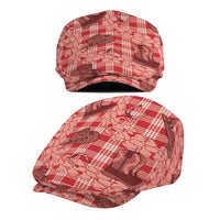 Red Palaka Hawaii Cowboy Jeff Hat Puakenikeni Lei Paniolo Papale Seamless Vibes - Polynesian Pride